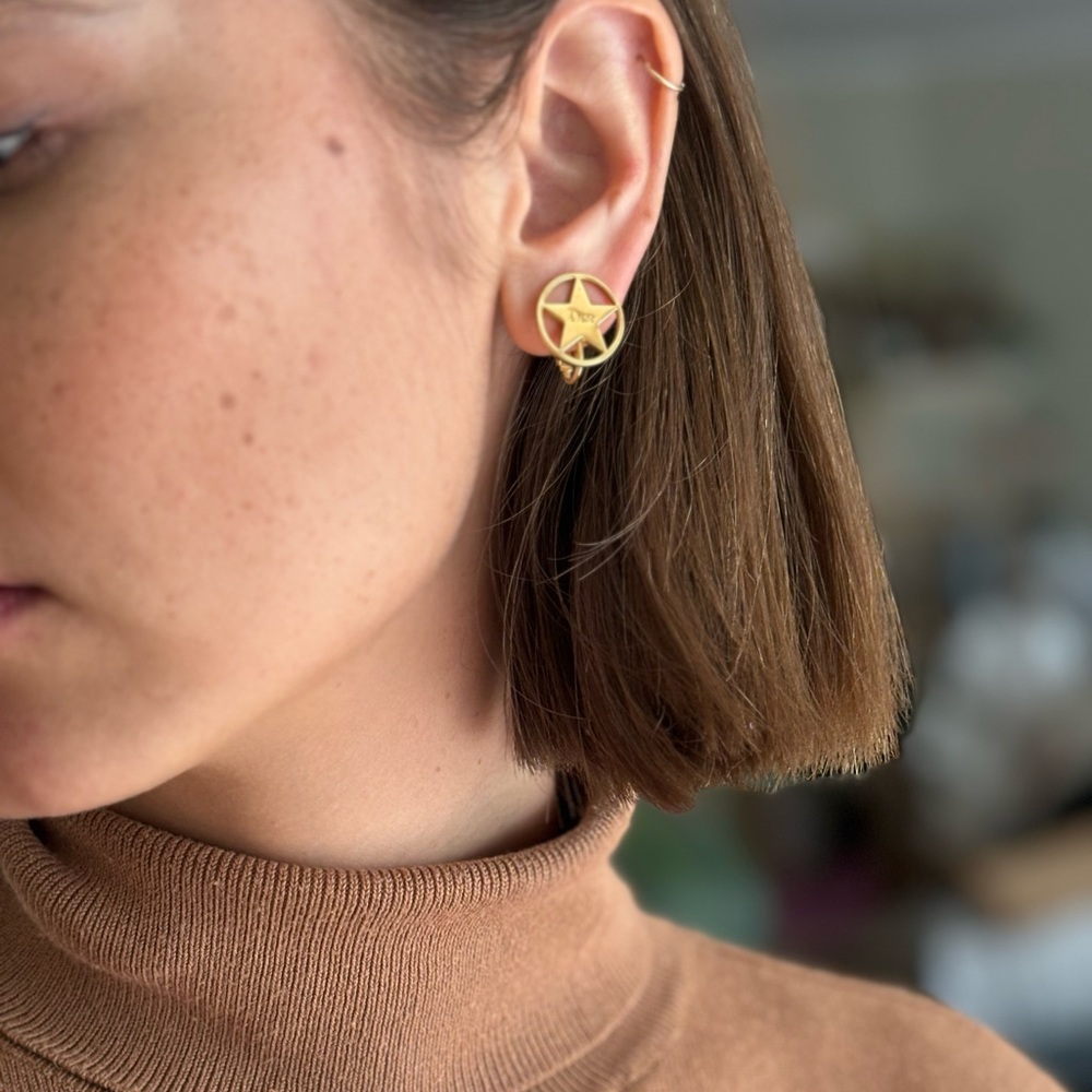 star Dior earrings *authentic*
